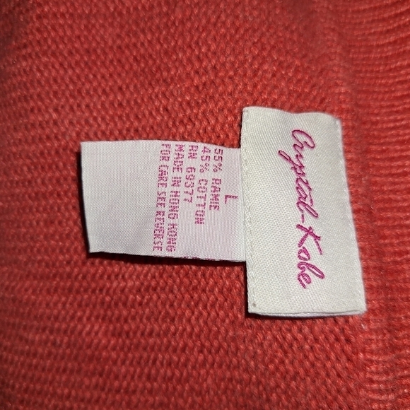 Crystal kobe zip up sweater size large - Picture 4 of 6